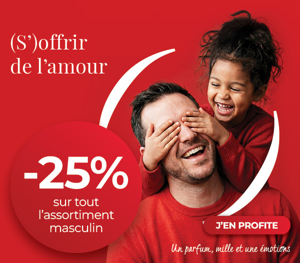  -25% sur tout l'assortiment masculin